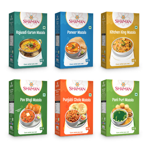 Craving Essential Combo - Pav bhaji, Kitchen king, Paneer, Punjabi Chole, Pani Puri, Rajwadi - 50gm